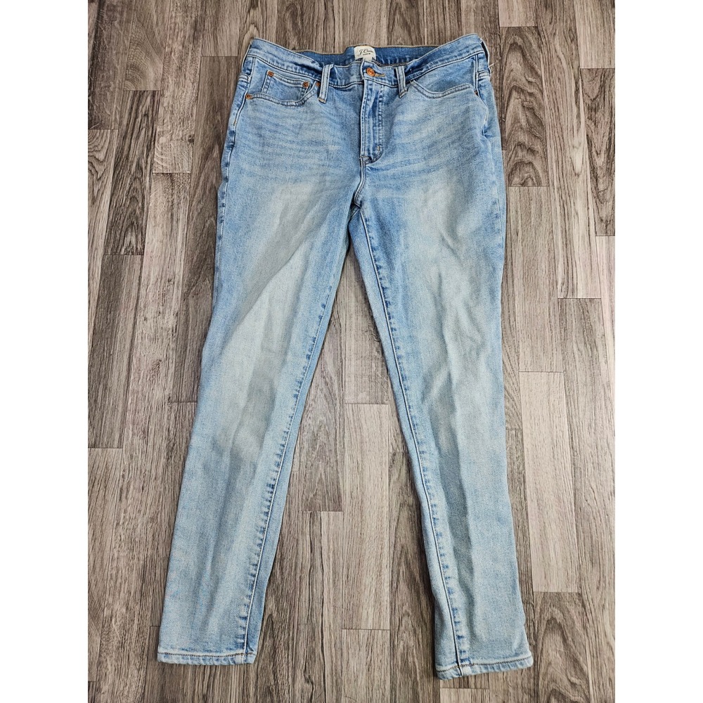 J.Crew 9" Toothpick Jeans Women 30 Light Blue Skinny Mid Rise Denim